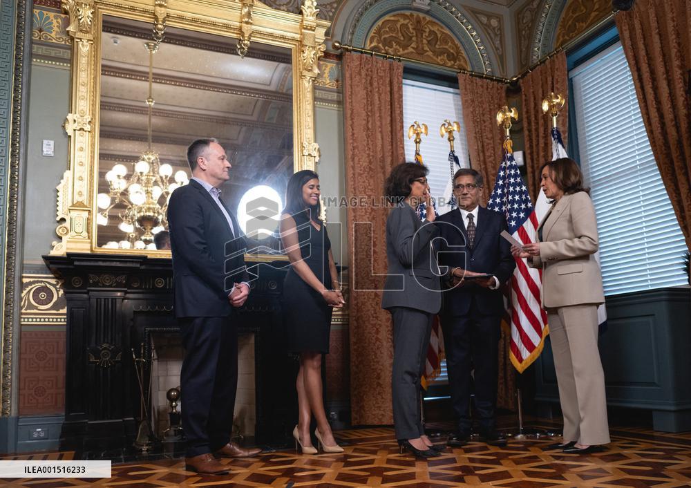 VP Harris Swears In Geeta Rao Gupta - Washington