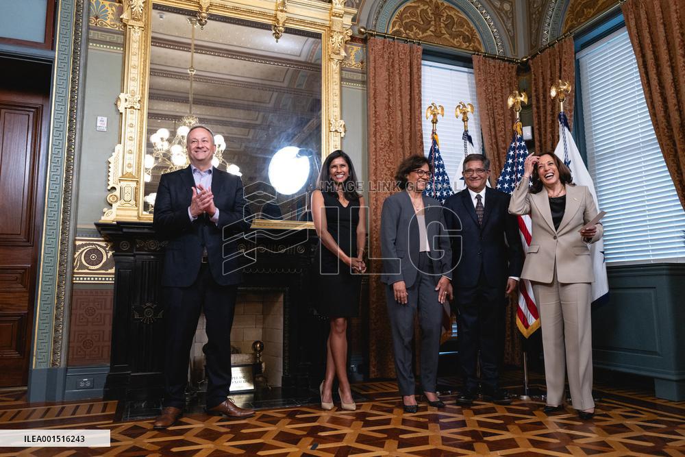 VP Harris Swears In Geeta Rao Gupta - Washington