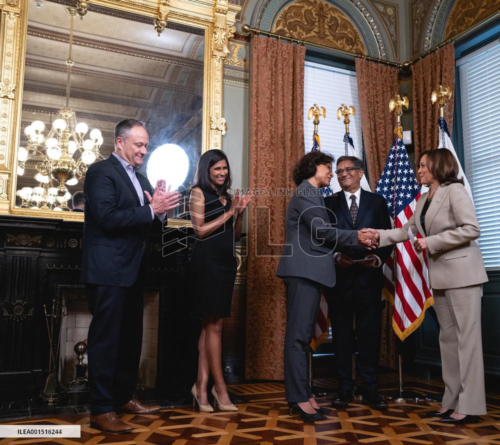 VP Harris Swears In Geeta Rao Gupta - Washington