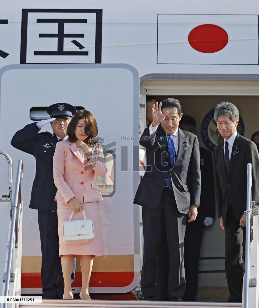Japan PM Kishida leaves for Europe