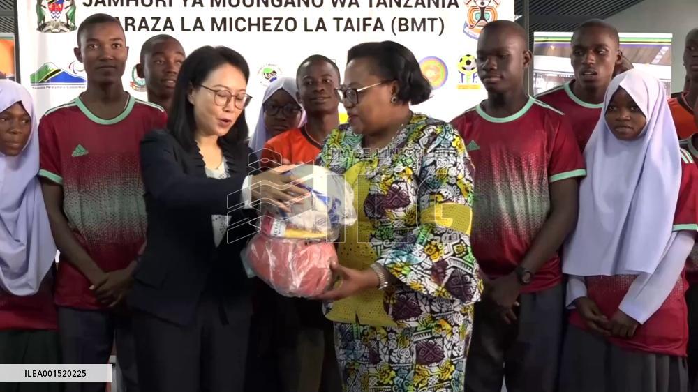 China donates sports equipment to Tanzania to motivate young talents