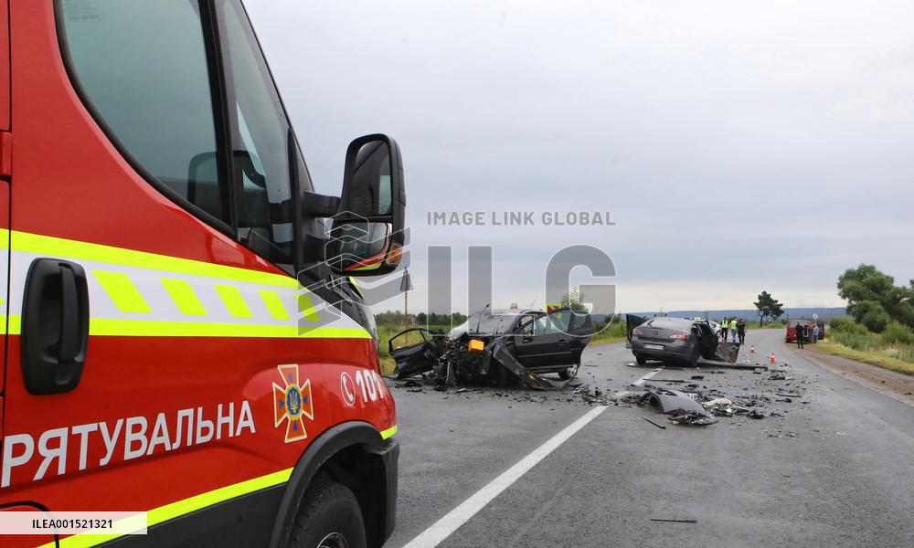 Accident occurred near city of Kalush
