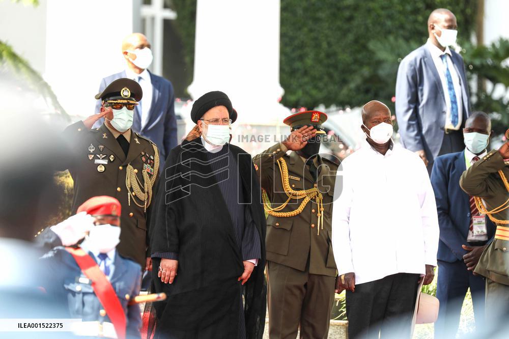 UGANDA-ENTEBBE-IRAN-PRESIDENT-VISIT