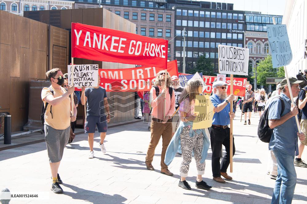 US-Nordic Leaders Summit 2023 Helsinki, Finland - protests