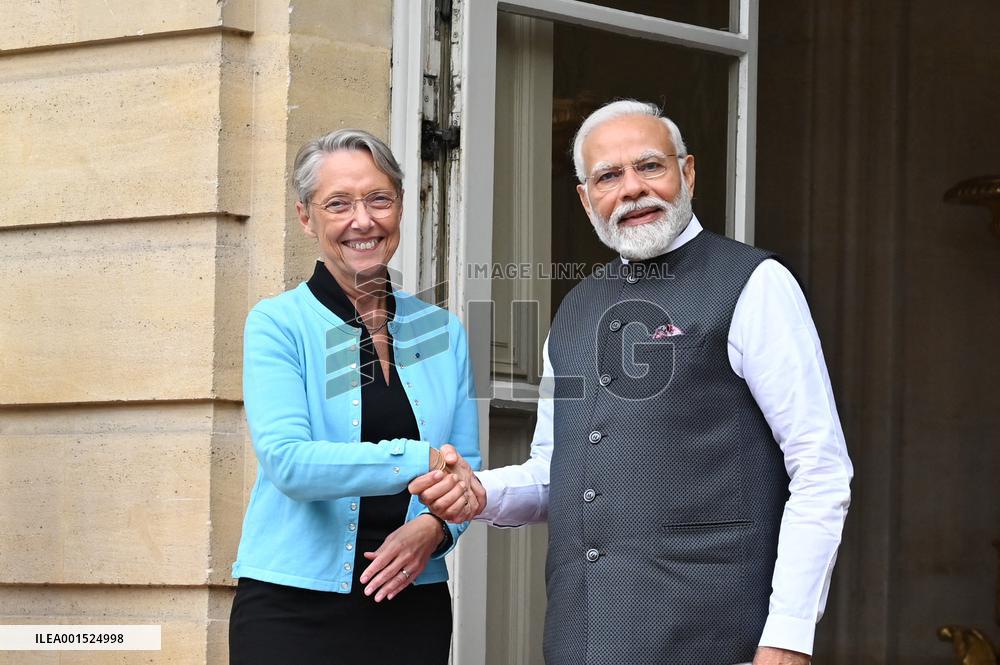 French PM Meets Her Indian Counterpart Narendra Modi - Paris