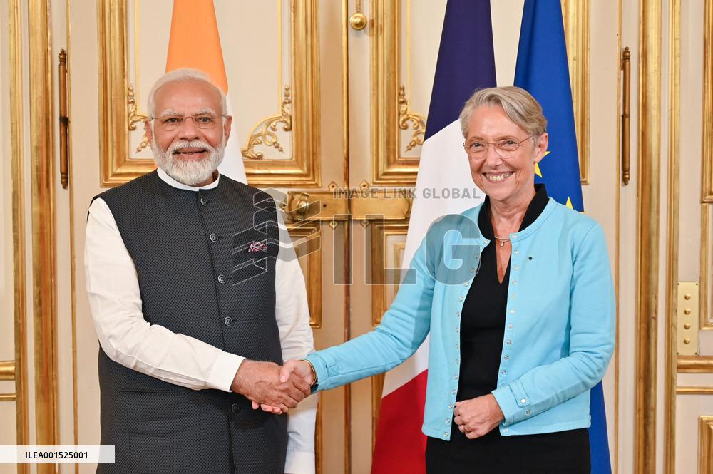 French PM Meets Her Indian Counterpart Narendra Modi - Paris