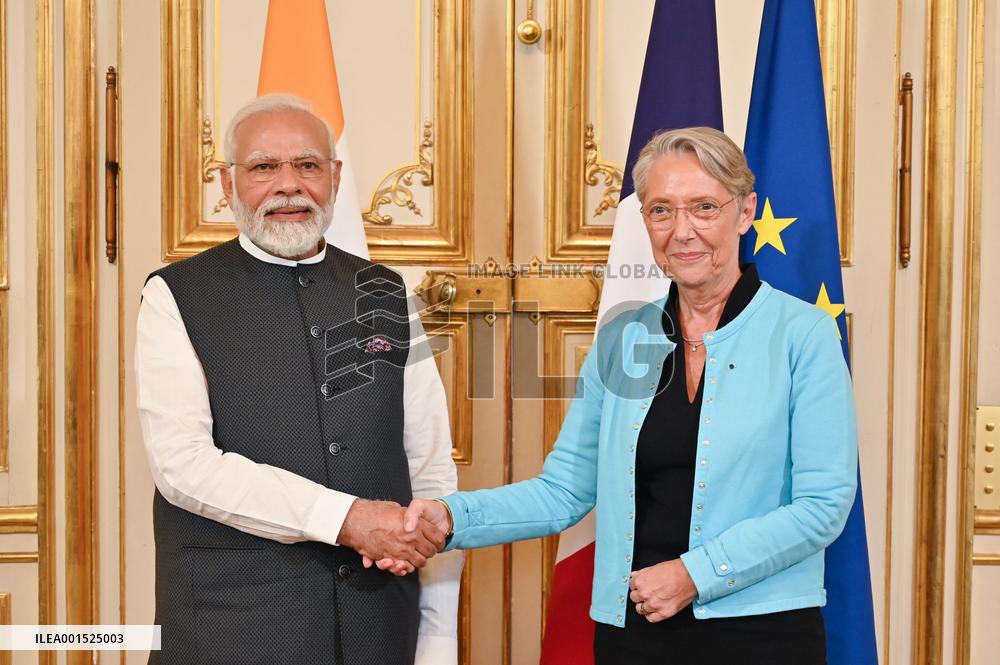 French PM Meets Her Indian Counterpart Narendra Modi - Paris