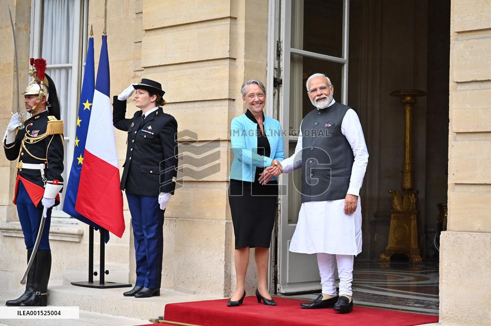 French PM Meets Her Indian Counterpart Narendra Modi - Paris