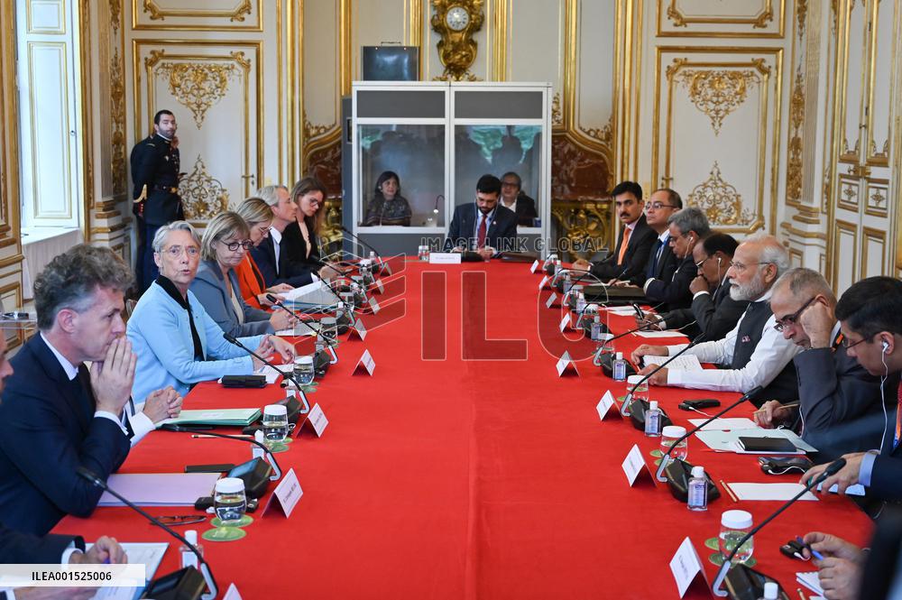 French PM Meets Her Indian Counterpart Narendra Modi - Paris