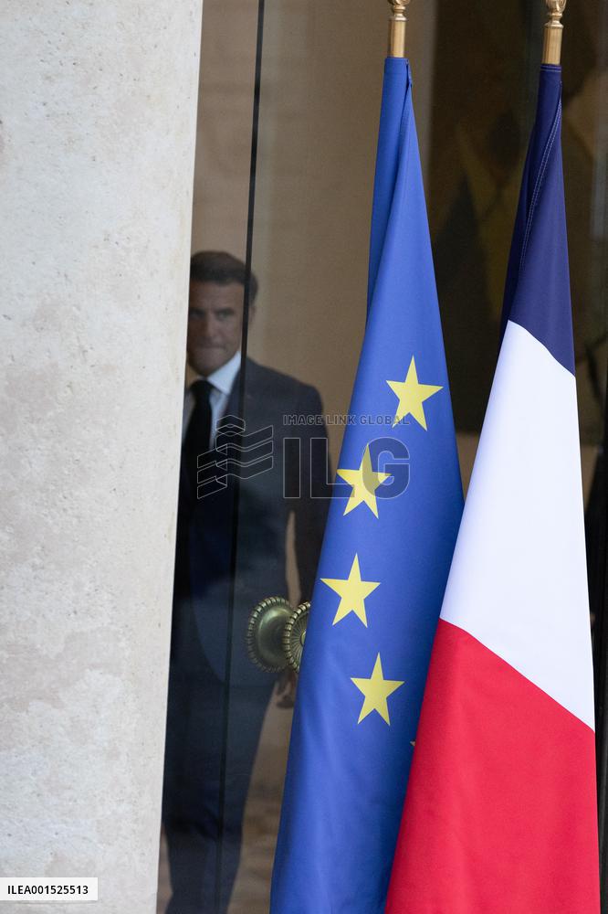 Emmanuel and Brigitte Macron welcome Indian prime minister at the Elysee for a dinner - Paris