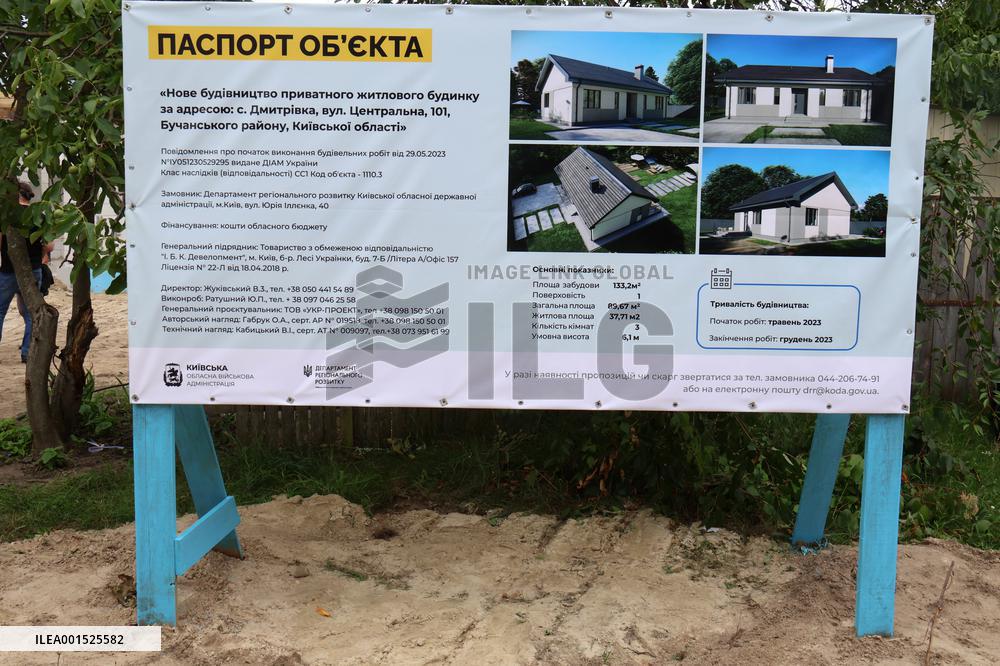 Private houses destroyed by Russians rebuilt in Kyiv Region