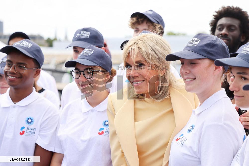 Macron's Walkabout at the End of Bastille Day Parade - Paris