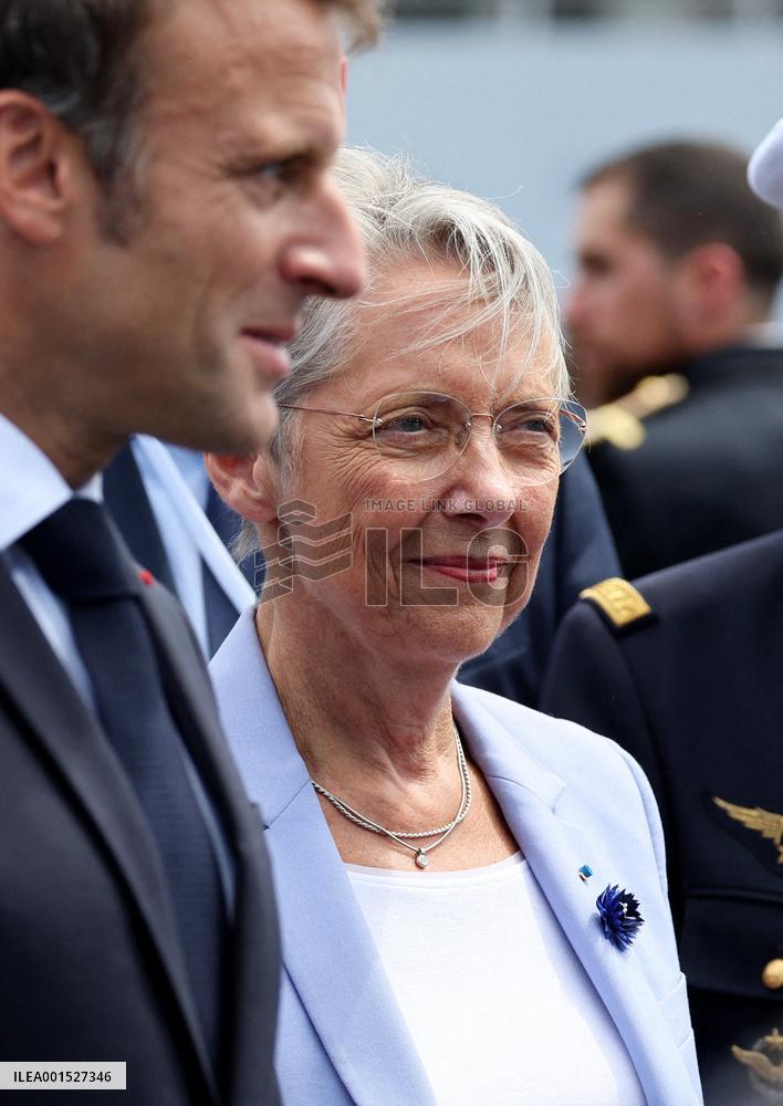 Macron's Walkabout at the End of Bastille Day Parade - Paris