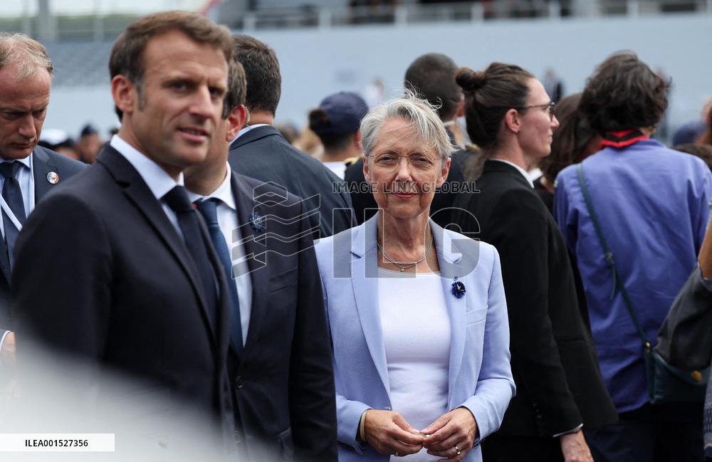 Macron's Walkabout at the End of Bastille Day Parade - Paris