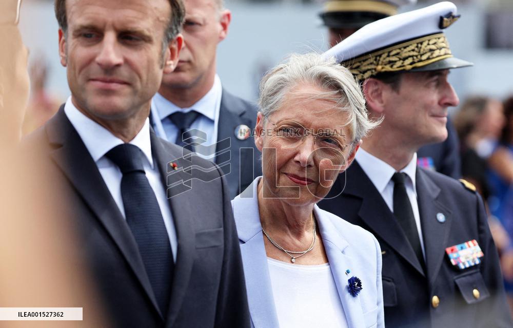 Macron's Walkabout at the End of Bastille Day Parade - Paris