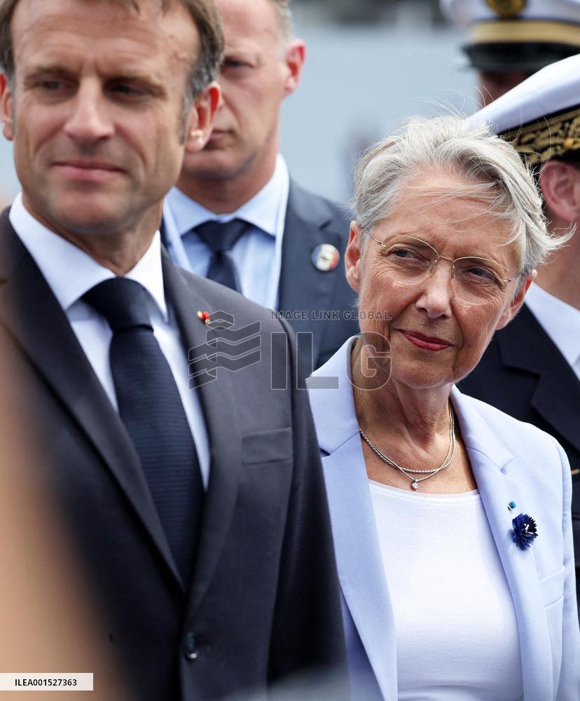 Macron's Walkabout at the End of Bastille Day Parade - Paris