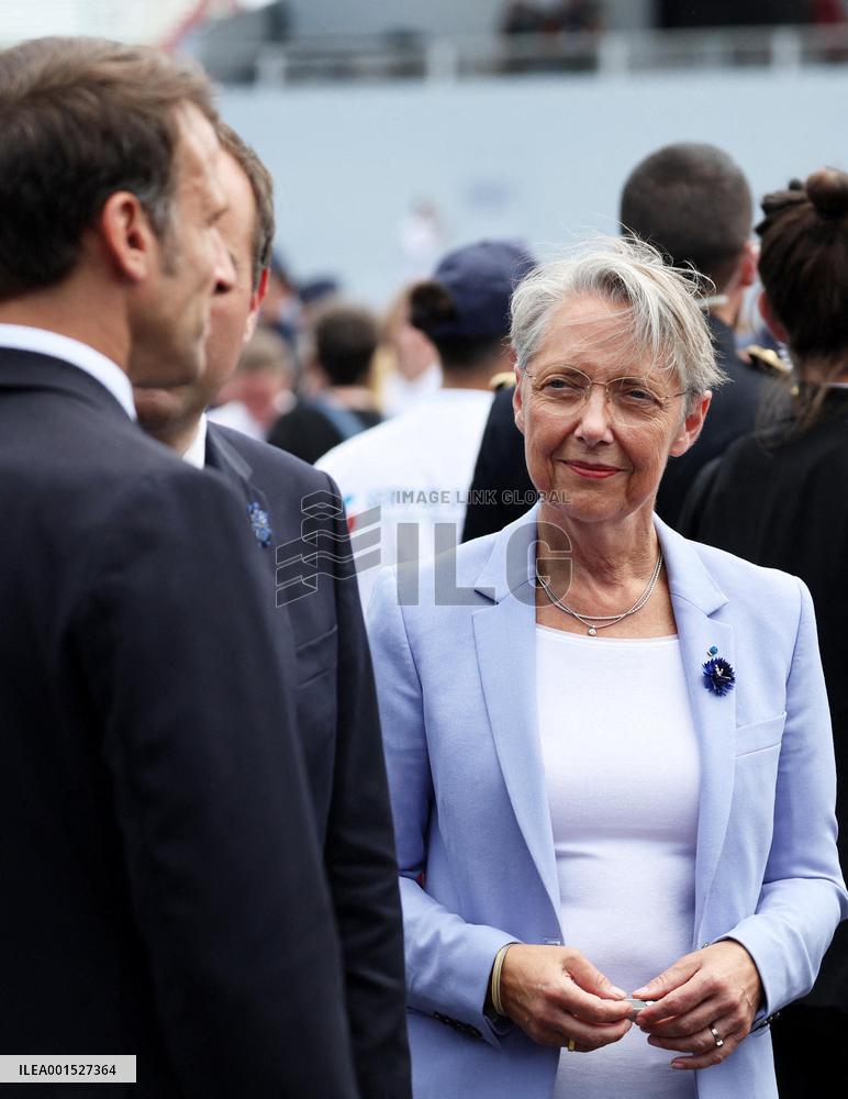 Macron's Walkabout at the End of Bastille Day Parade - Paris