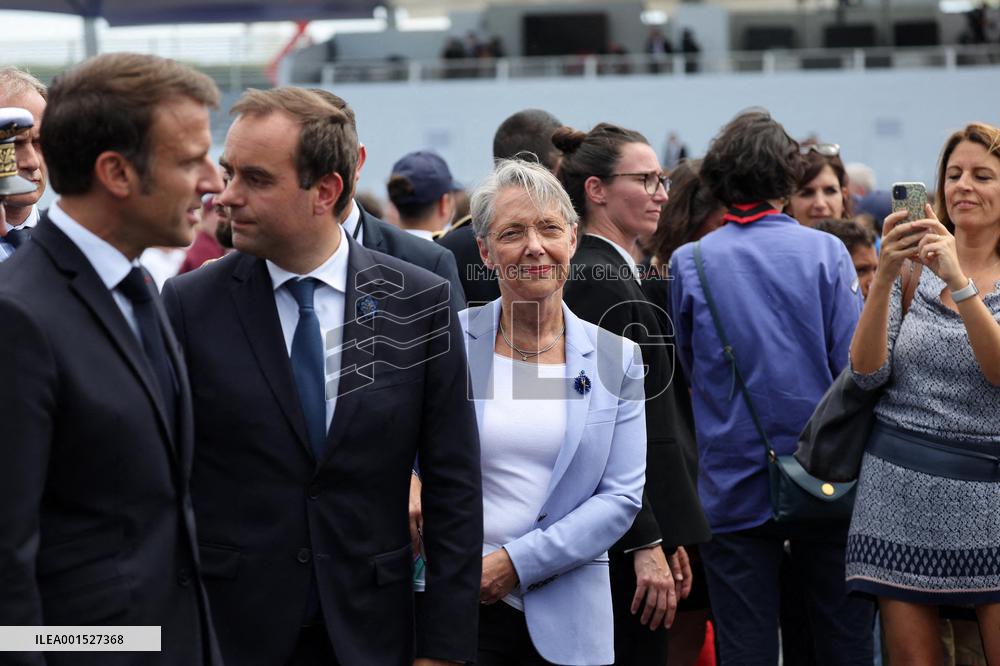Macron's Walkabout at the End of Bastille Day Parade - Paris