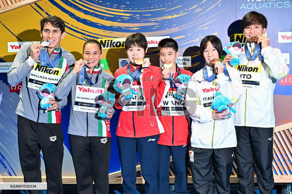 (SP)JAPAN-FUKUOKA-WORLD AQUATICS CHAMPIONSHIPS-DIVING-MIXED 10M PLATFORM SYNCHRONISED