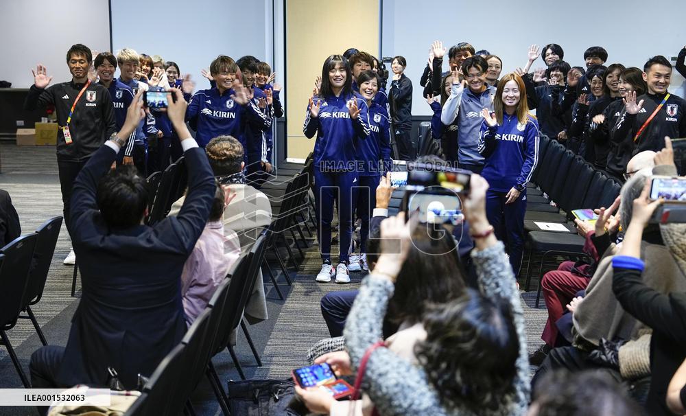 Japan women's football team arrive in NZ