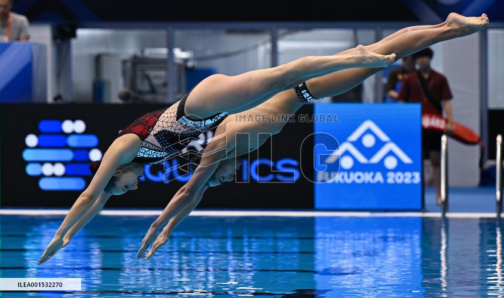 (SP)JAPAN-FUKUOKA-WORLD AQUATICS CHAMPIONSHIPS-ARTISTIC SWIMMING-MIXED DUET TECHNICAL
