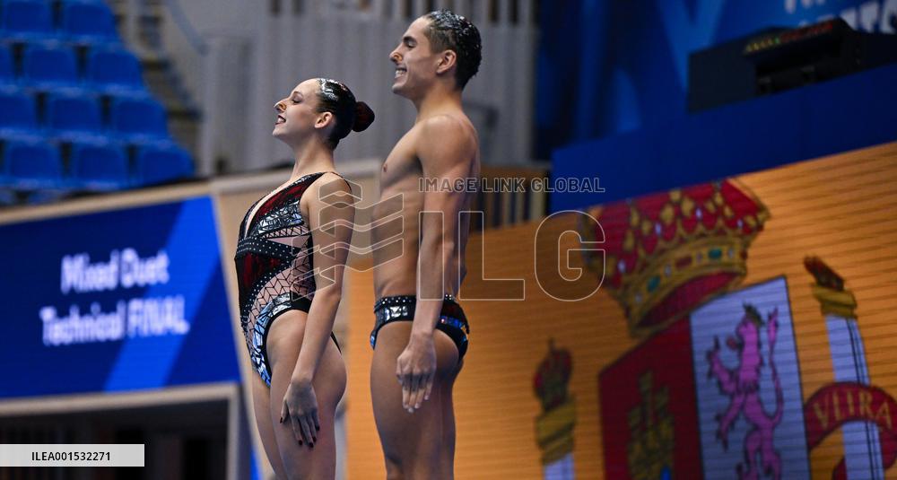 (SP)JAPAN-FUKUOKA-WORLD AQUATICS CHAMPIONSHIPS-ARTISTIC SWIMMING-MIXED DUET TECHNICAL