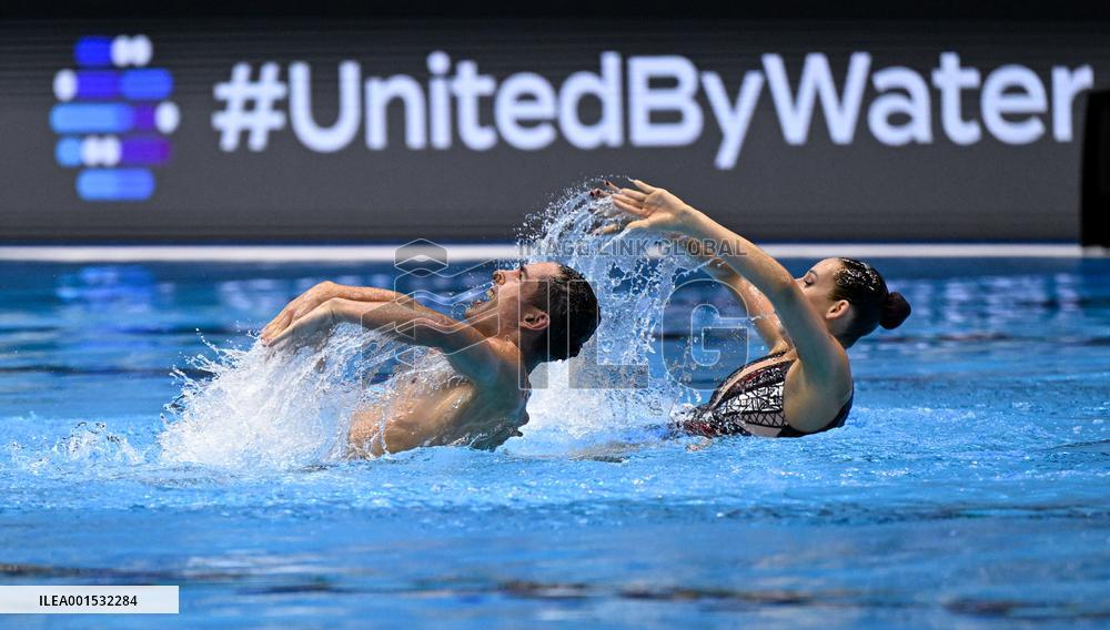 (SP)JAPAN-FUKUOKA-WORLD AQUATICS CHAMPIONSHIPS-ARTISTIC SWIMMING-MIXED DUET TECHNICAL
