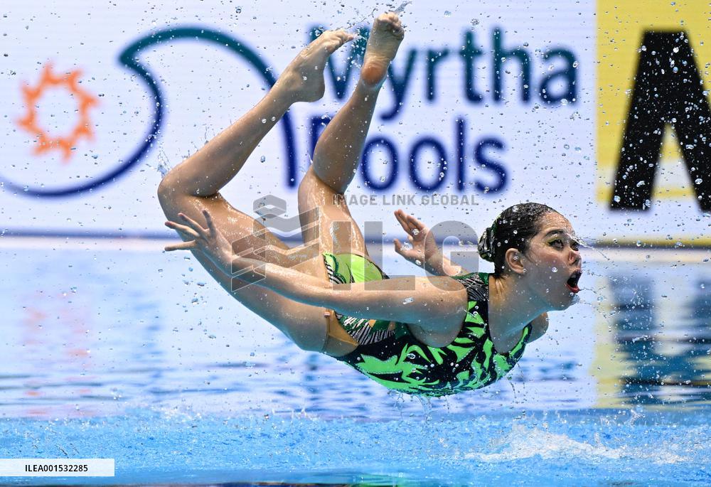 (SP)JAPAN-FUKUOKA-WORLD AQUATICS CHAMPIONSHIPS-ARTISTIC SWIMMING-MIXED DUET TECHNICAL