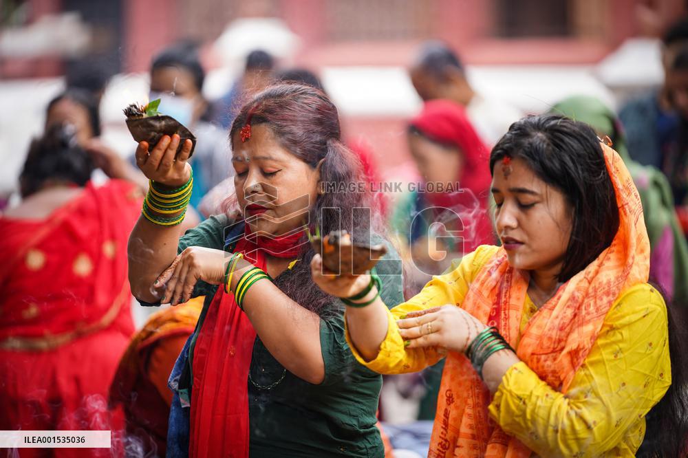 NEPAL-LALITPUR-SHRAWAN-PRAYERS