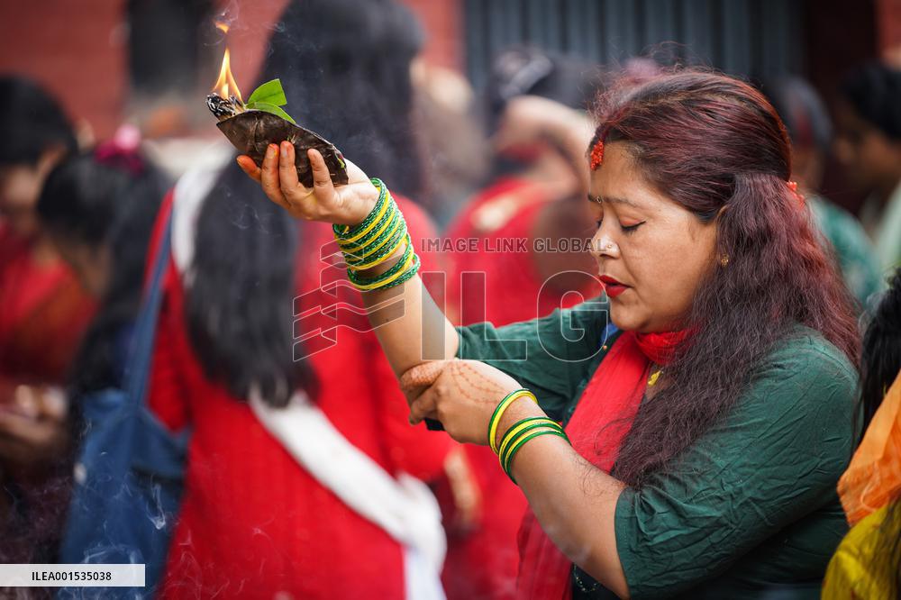 NEPAL-LALITPUR-SHRAWAN-PRAYERS