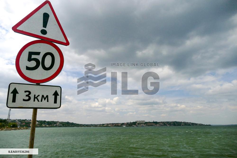 Khadzhibey estuary on Black Sea coast