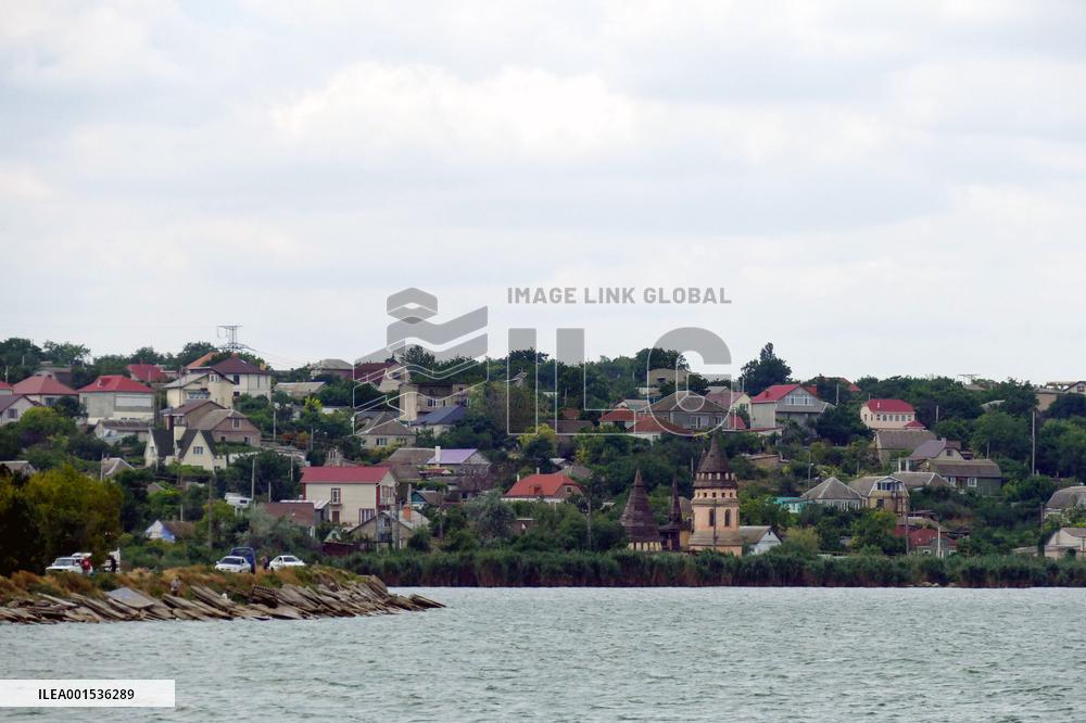 Khadzhibey estuary on Black Sea coast