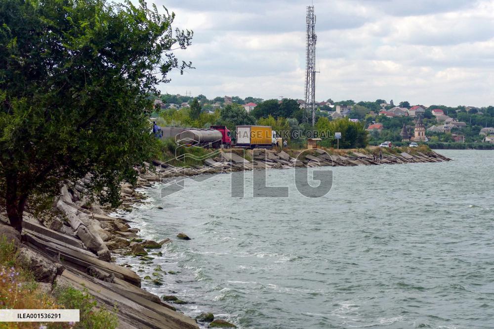 Khadzhibey estuary on Black Sea coast