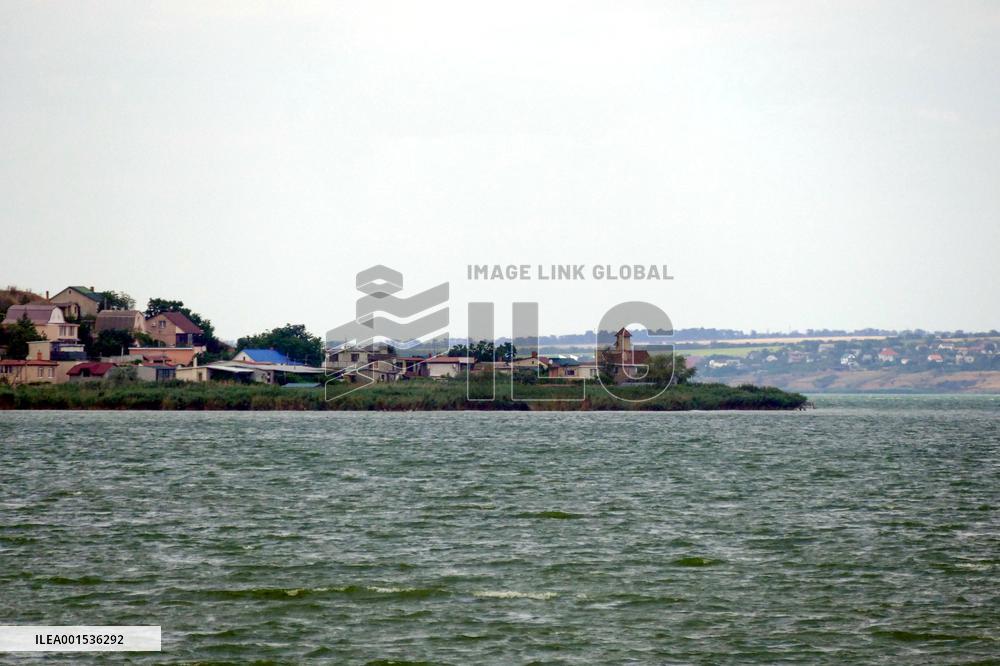 Khadzhibey estuary on Black Sea coast