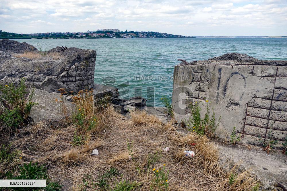 Khadzhibey estuary on Black Sea coast