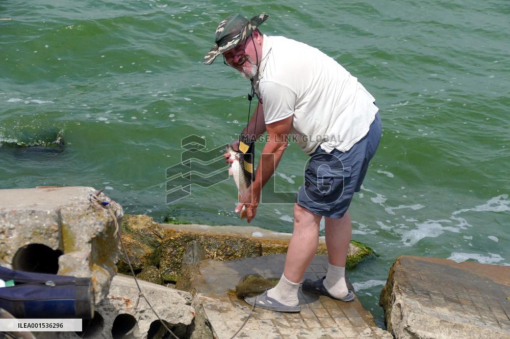 Khadzhibey estuary on Black Sea coast