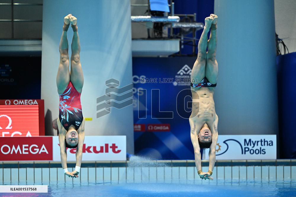 (SP)JAPAN-FUKUOKA-WORLD AQUATICS CHAMPIONSHIPS-DIVING-MIXED 3M/10M TEAM-FINAL