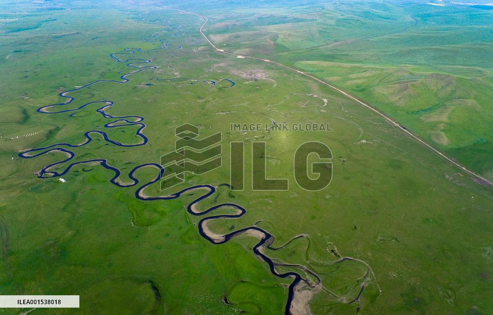 CHINA-INNER MONGOLIA-MERGEL GOL RIVER-SCENERY (CN)