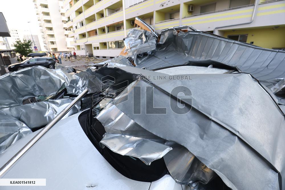 CROATIA-ZAGREB-STORM