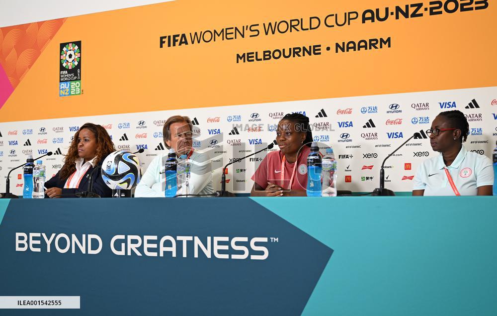 (SP)AUSTRALIA-MELBOURNE-2023 FIFA WOMEN'S WORLD CUP-GROUP B-NIGERIA-PRESS CONFERENCE