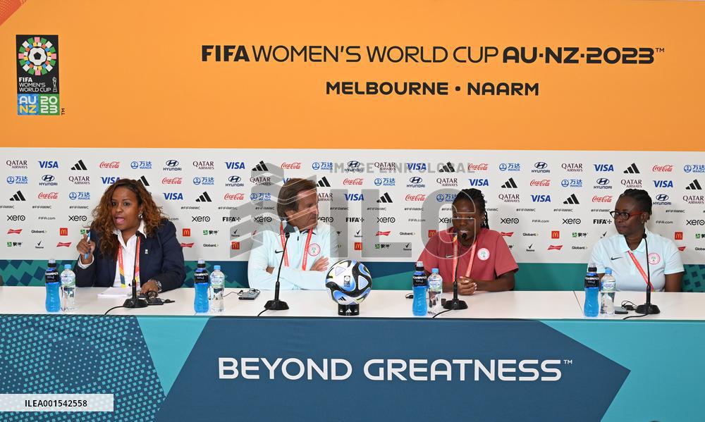 (SP)AUSTRALIA-MELBOURNE-2023 FIFA WOMEN'S WORLD CUP-GROUP B-NIGERIA-PRESS CONFERENCE
