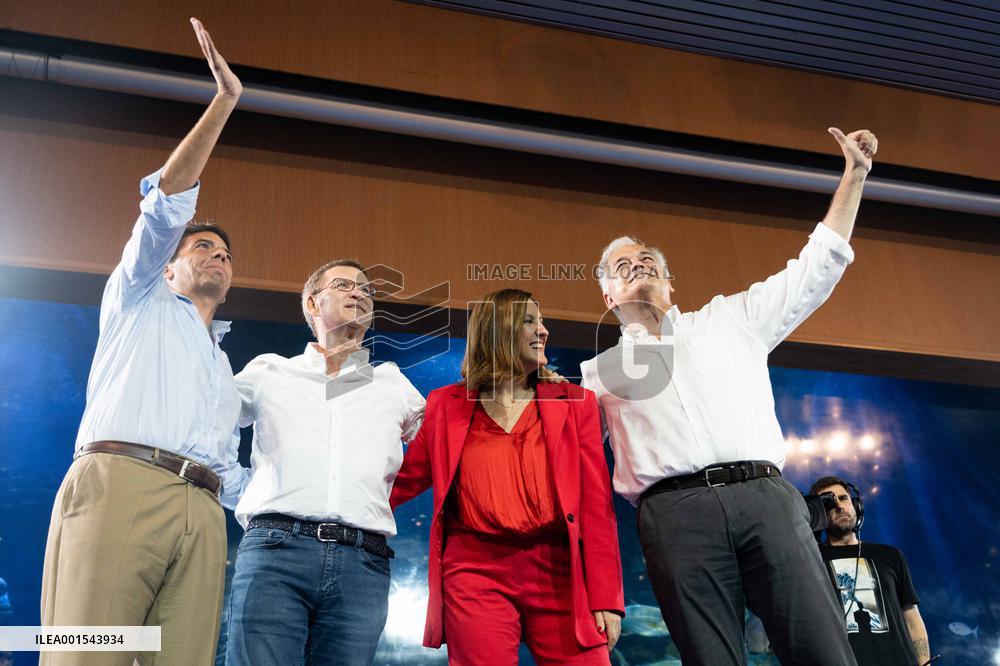 Alberto Nunez Feijoo Presiding Electoral Campaign Rally - Valencia