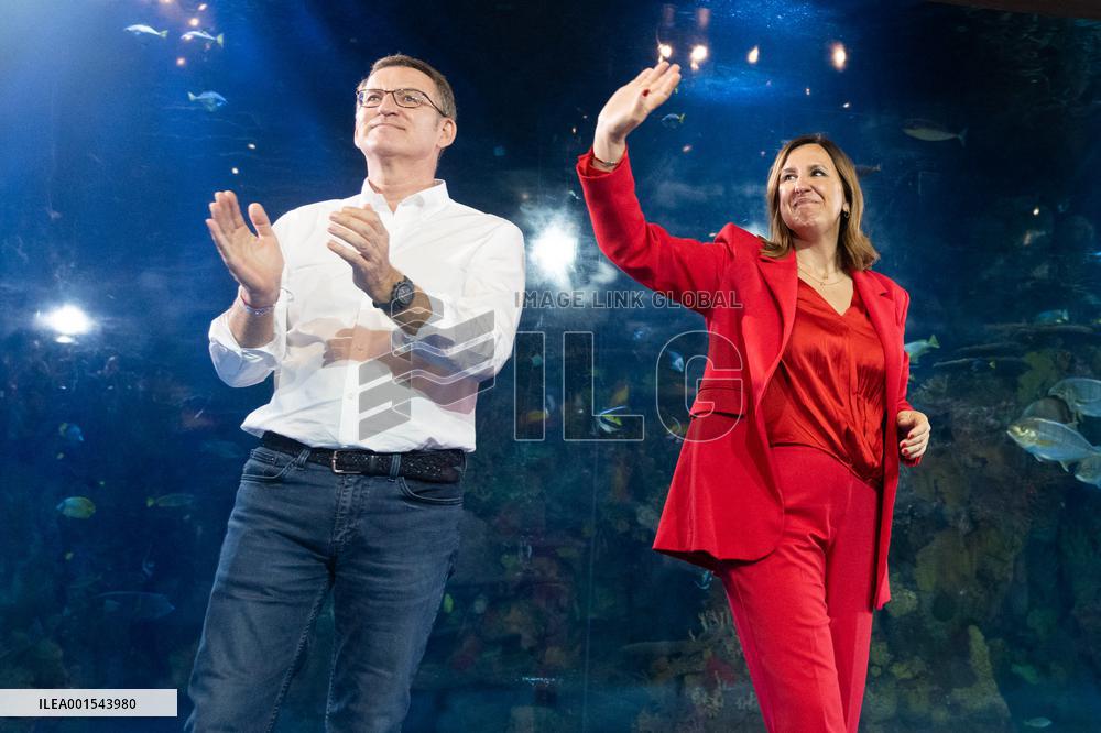 Alberto Nunez Feijoo Presiding Electoral Campaign Rally - Valencia