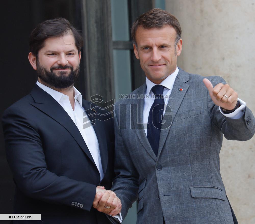 President Macron Welcomes Chilean President Boric - Paris