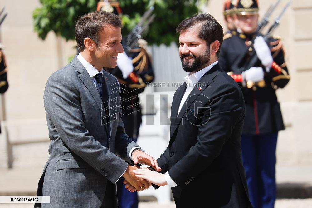 President Macron Welcomes Chilean President Boric - Paris