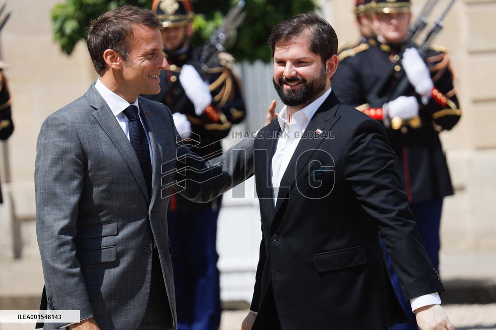 President Macron Welcomes Chilean President Boric - Paris