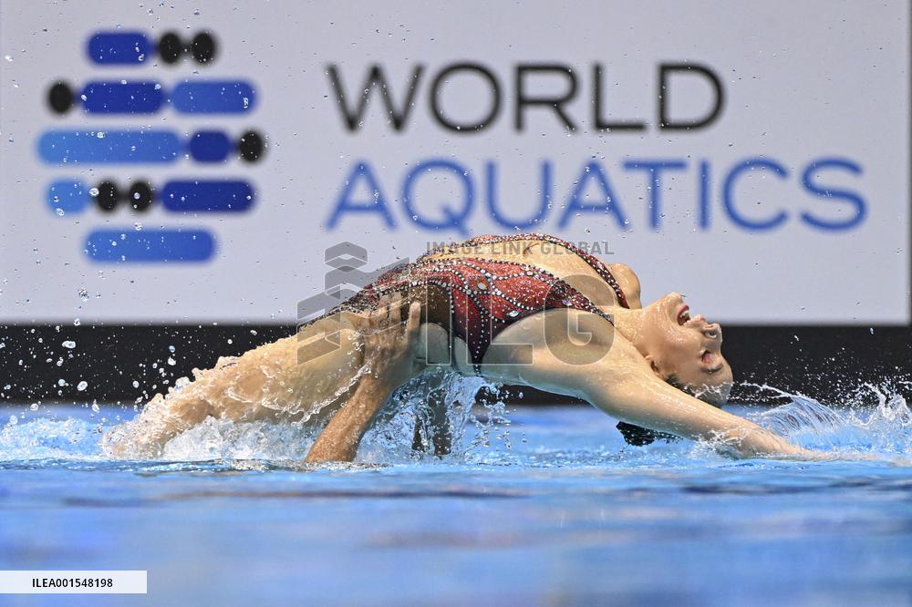 (SP)JAPAN-FUKUOKA-WORLD AQUATICS CHAMPIONSHIPS-ARTISTIC SWIMMING-MIXED DUET FREE