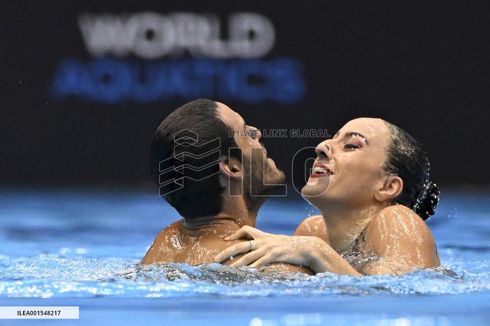 (SP)JAPAN-FUKUOKA-WORLD AQUATICS CHAMPIONSHIPS-ARTISTIC SWIMMING-MIXED DUET FREE