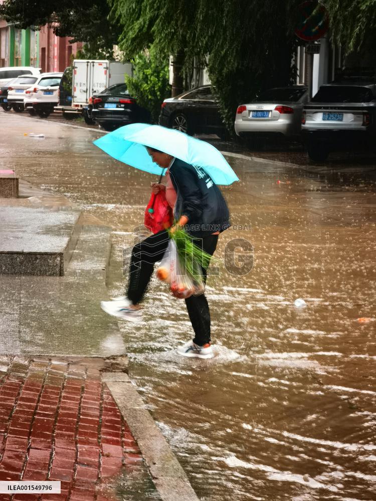Rainstorm Hit Qiqihar, China