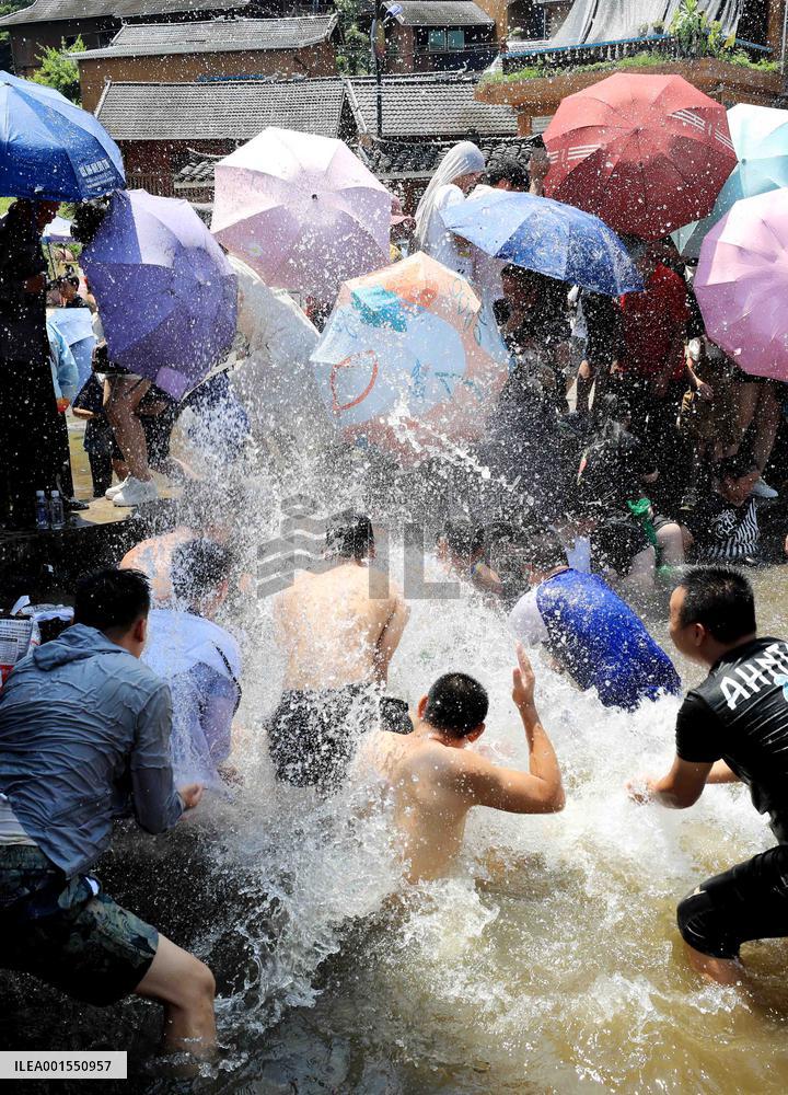Catching Fish Activity in Liuzhou, China